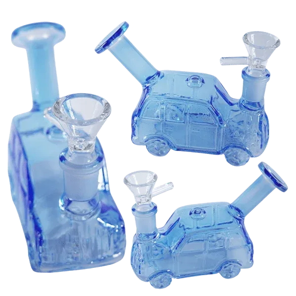 4" Car Design Mini Blue Hand Pipe
