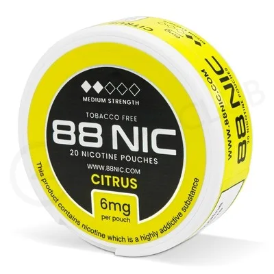 88Nic Citrus Nicotine Pouches - Image 2