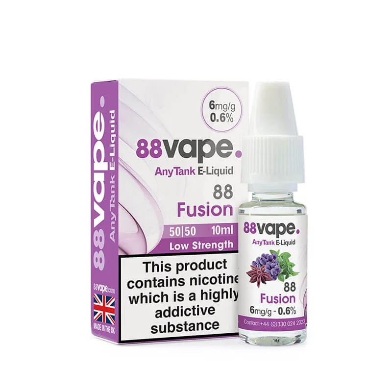 88Vape Any Tank 88 Fusion 10ml E-Liquid - Image 2