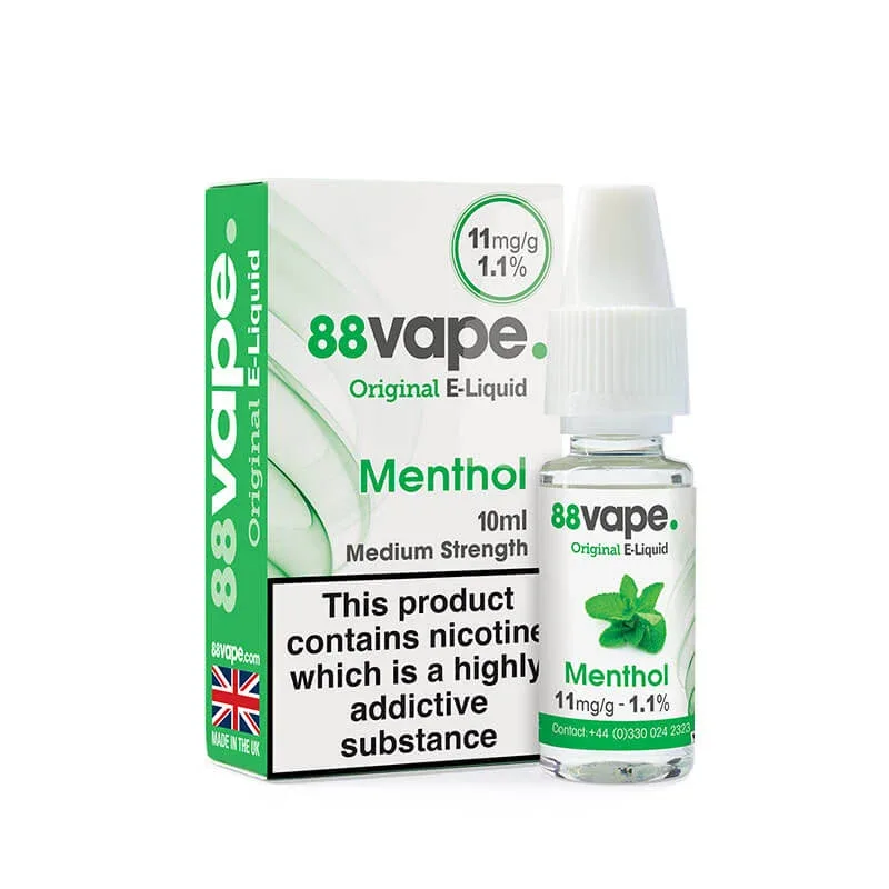 88Vape Original Menthol 10ml E-Liquid - Image 2