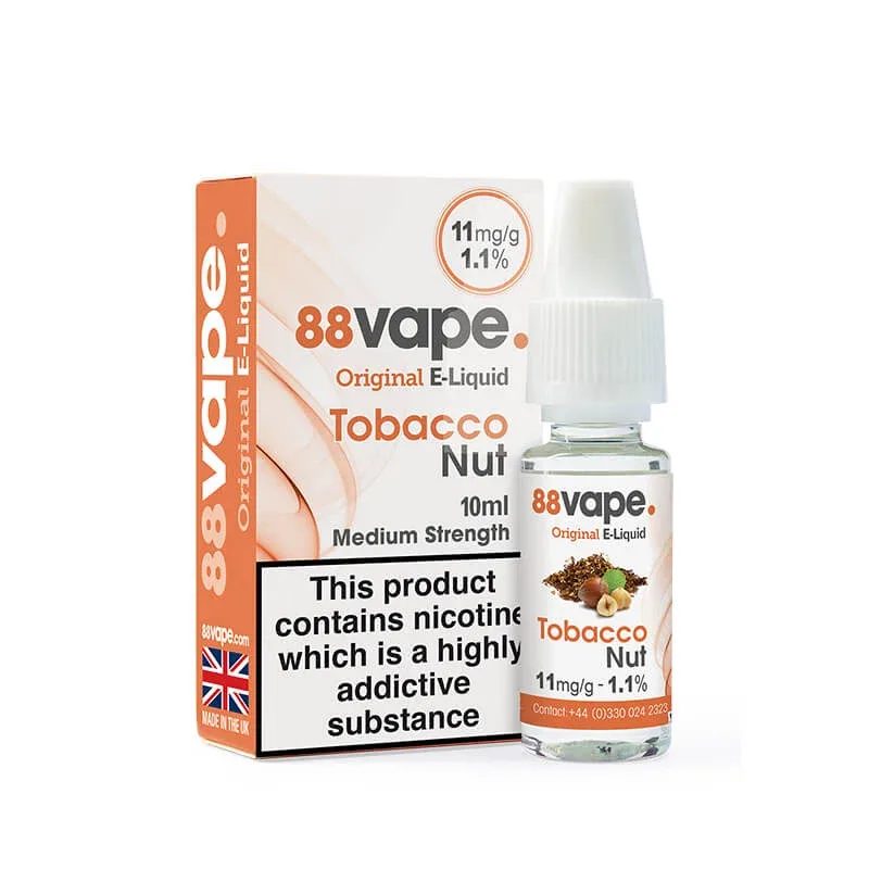 88Vape Original Tobacco Nut 10ml E-Liquid - Image 2