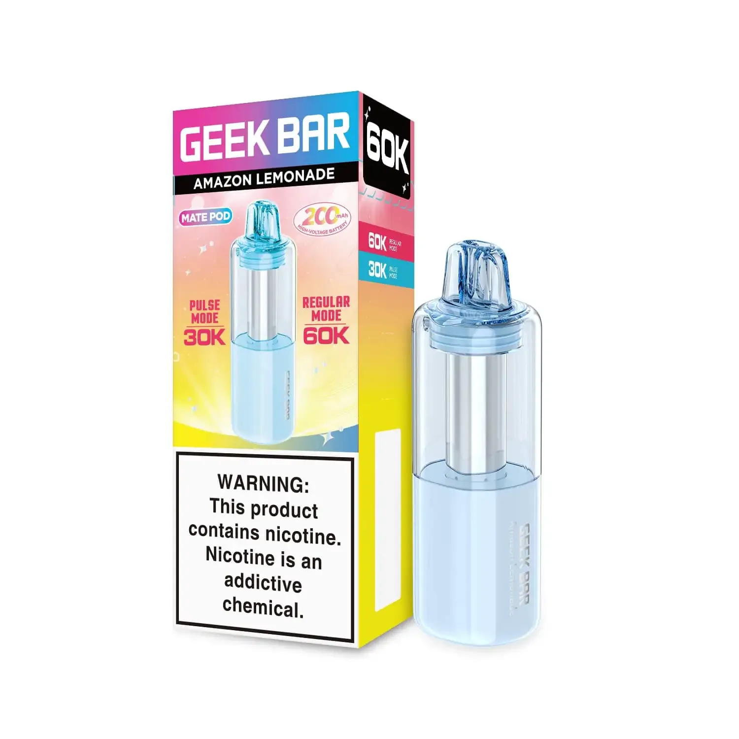 Amazon Lemonade - Geek Bar Mate 60k Disposable Vape Pod