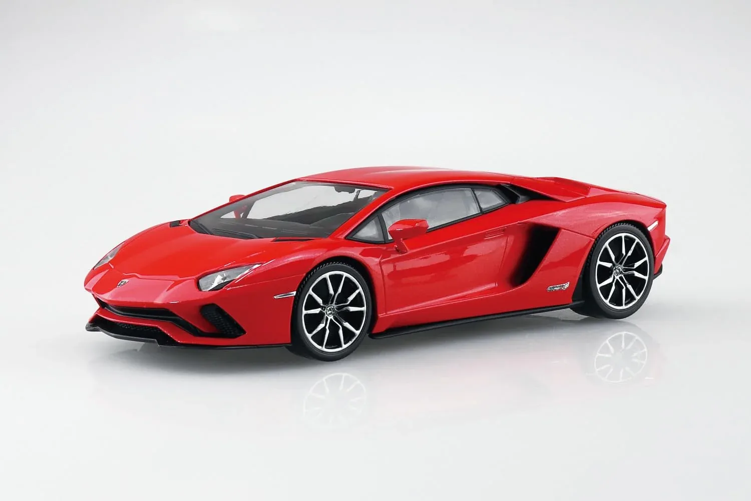 Aoshima Rakupla Snap Kit 07 Lamborghini Aventador S Pearl Red Model Kit - Image 2