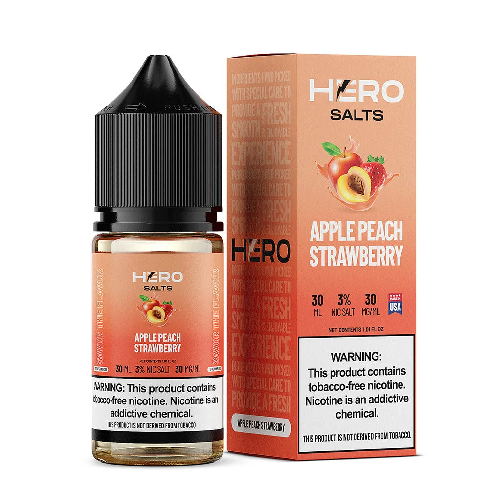 Apple Peach Strawberry Hero Salts 30mL