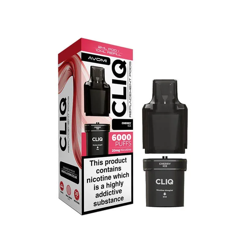 Avomi CLIQ Prefilled Vape Pod + Refill - Cherry Ice