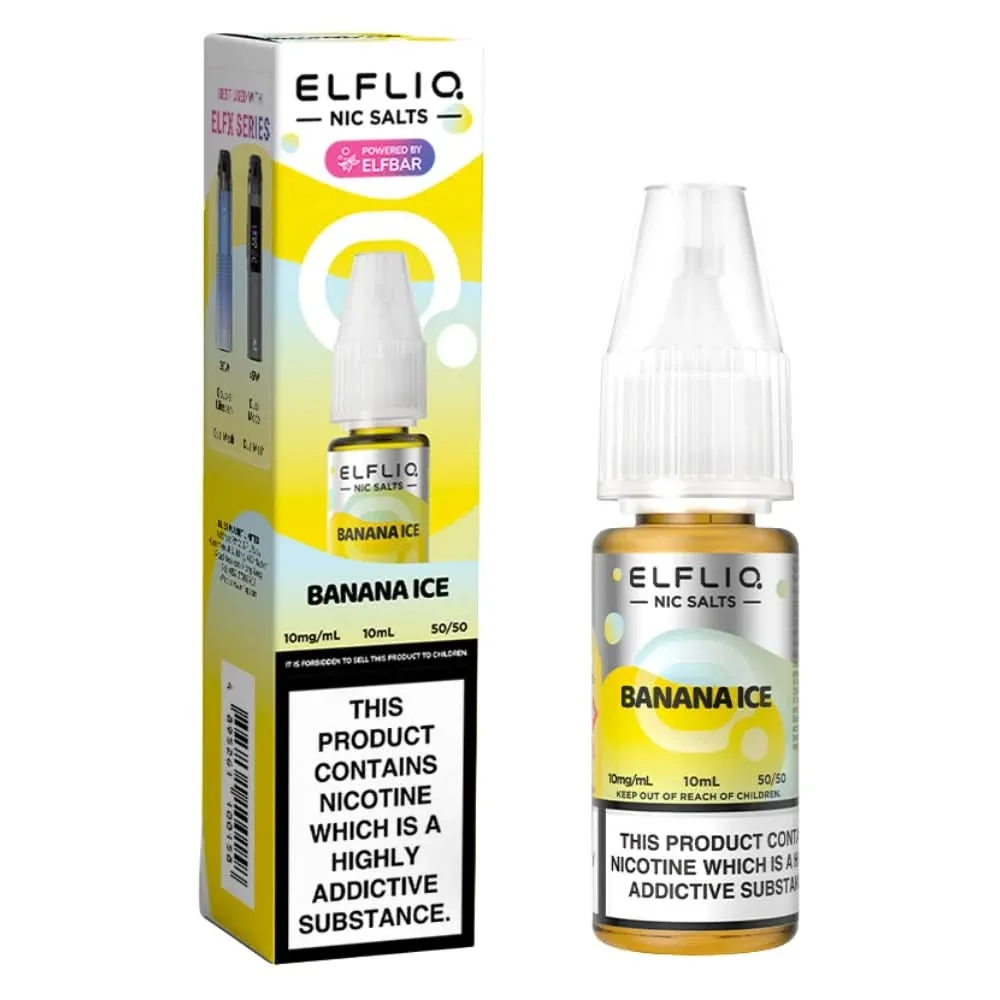 Banana Ice Nic Salt E-Liquid by Elf Bar Elfliq (10ml)