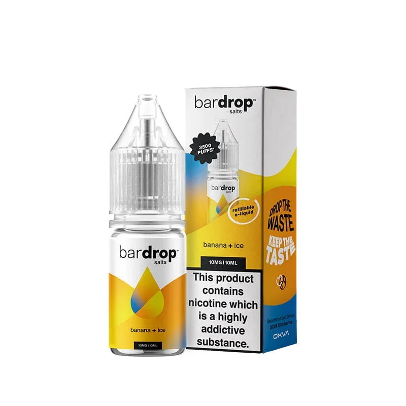 Bar Drop Banana Ice 10ml Nic Salts E-Liquid