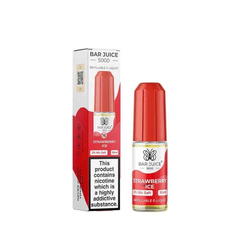 Bar Juice 5000 Strawberry Ice 10ml Nic Salt E-Liquid - Image 2