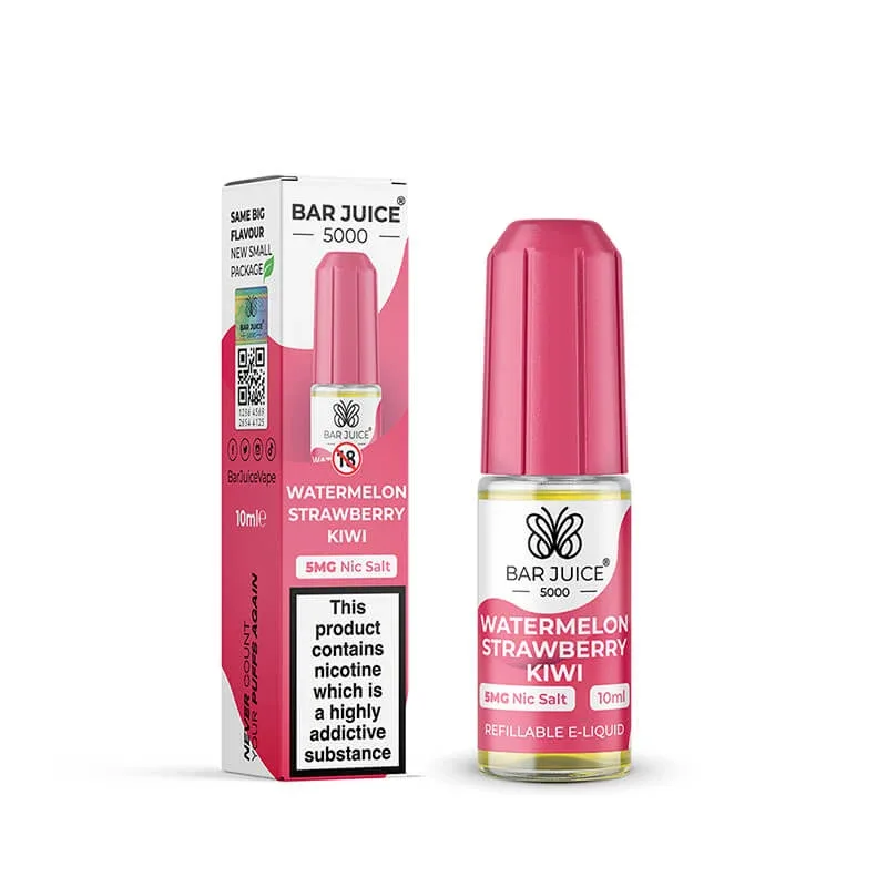 Bar Juice 5000 Watermelon Strawberry Kiwi 10ml Nic Salt E-Liquid - Image 2