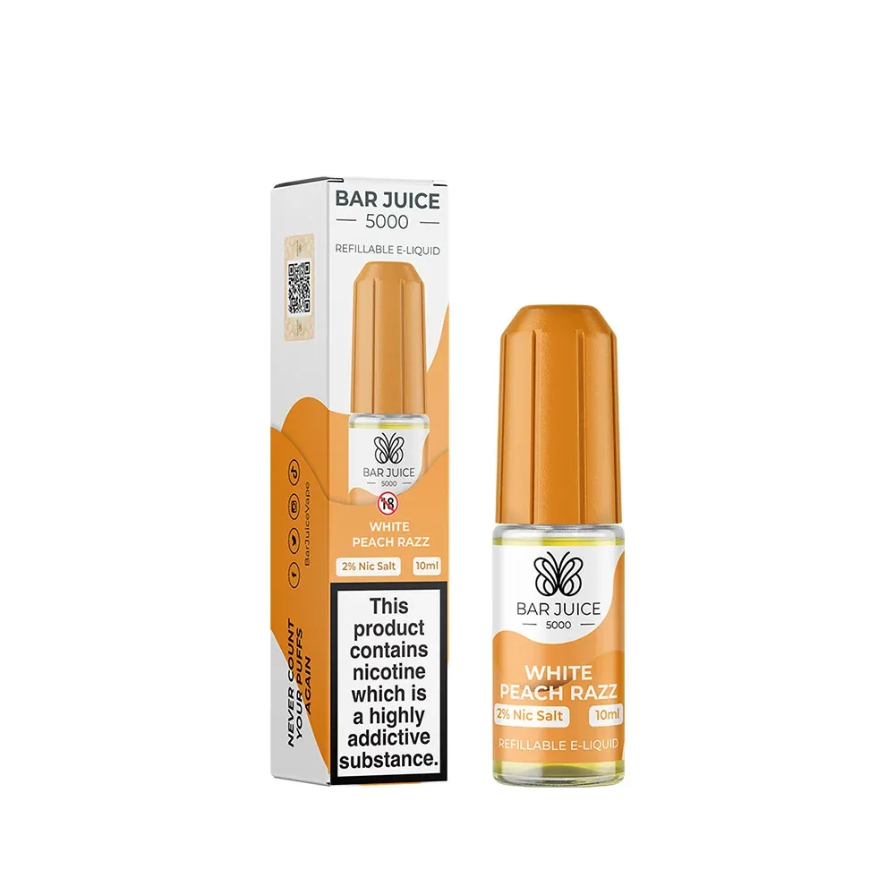 Bar Juice 5000 White Peach Razz Nic Salt 10ml E-Liquid - Image 2