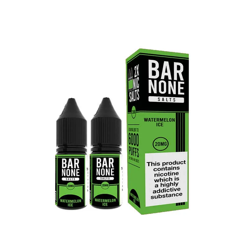 Bar None Watermelon Ice Nic Salt 10ml E-Liquid - 2 Pack - Image 2