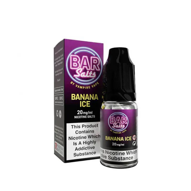 Bar Salts Banana Ice 10ml Nic Salt E-Liquid By Vampire Vape - Image 2