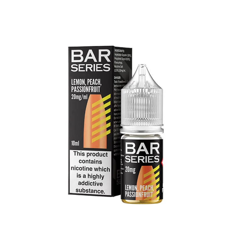 Bar Series Lemon Peach Passionfruit 10ml Nic Salt E-Liquid - Image 2