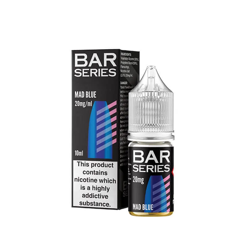 Bar Series Mad Blue 10ml Nic Salt E-Liquid - Image 2