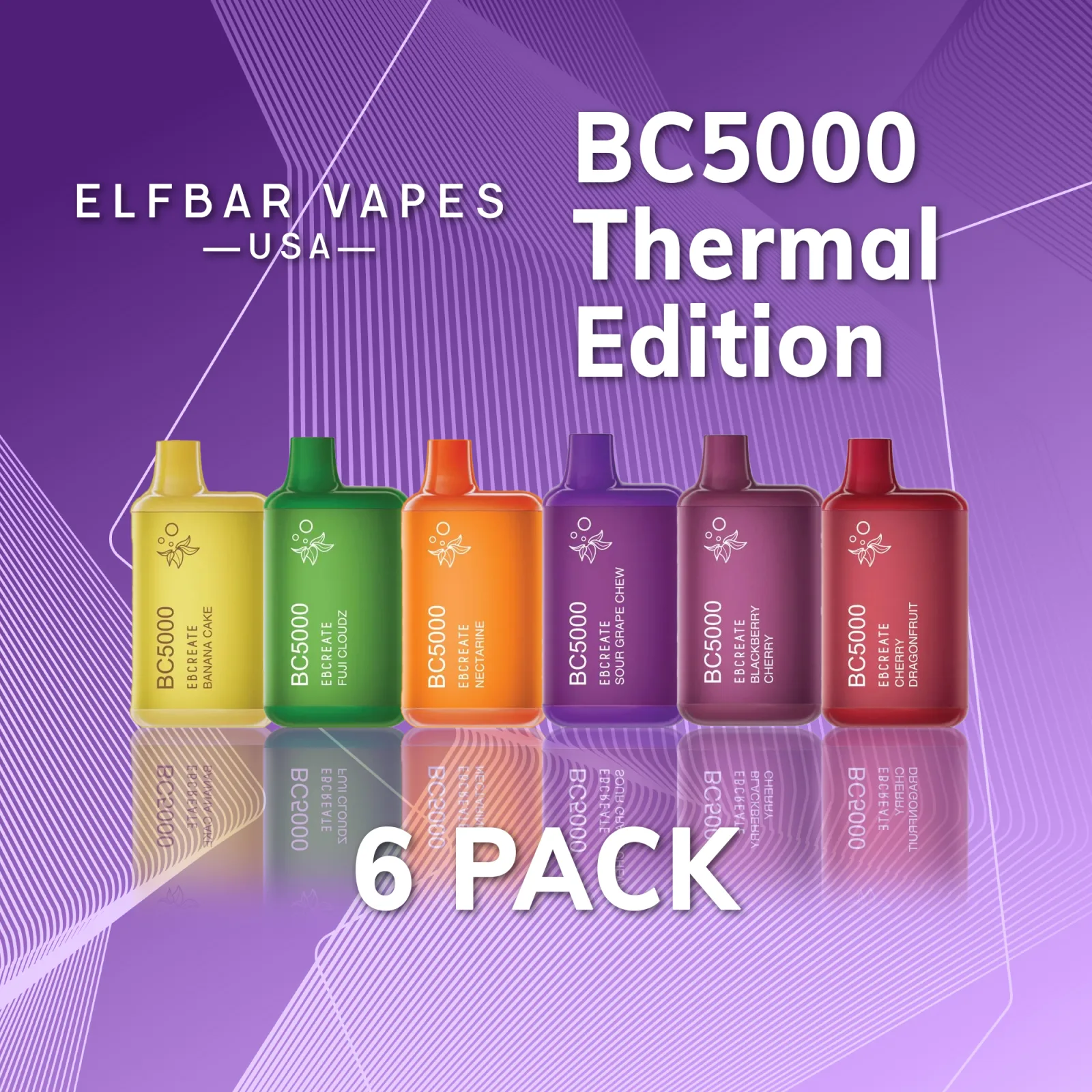 BC5000 Thermal Edition Vape – 6 Pack