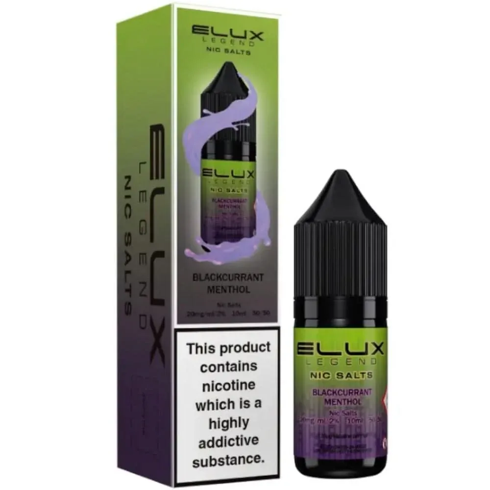 Blackcurrant Menthol Nic Salt E-Liquid Legend Series by ELUX (10ml)
