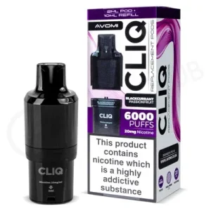 Blackcurrant Passionfruit Avomi Cliq 6000 Puff Refill Pod