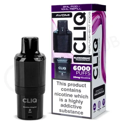 Blackcurrant Passionfruit Avomi Cliq 6000 Puff Refill Pod