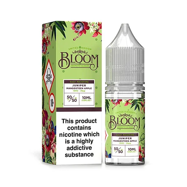 Bloom E-Liquid Juniper Mangosteen Apple Nic Salt E-Liquid - Image 2