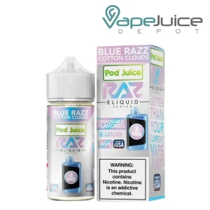 Blue Razz Cotton Clouds Pod Juice X Raz TFN 100ml