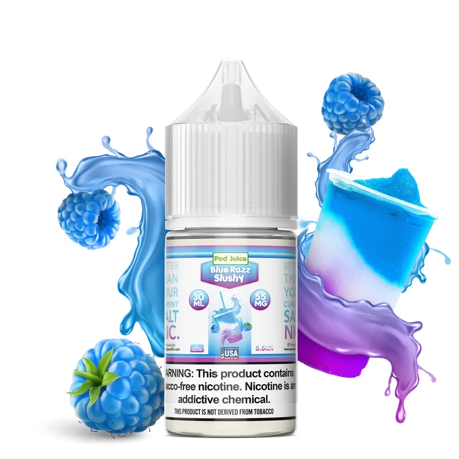 Blue Razz Slushy by Pod Juice TFN Salts Series 30mL