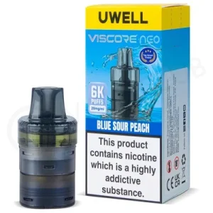 Blue Sour Peach Uwell Viscore Neo Refill Pod