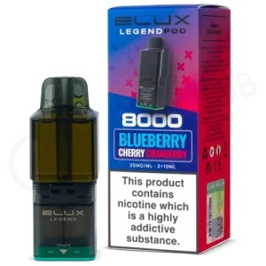 Blueberry Cherry Cranberry Elux Legend 8000 Prefilled Pod