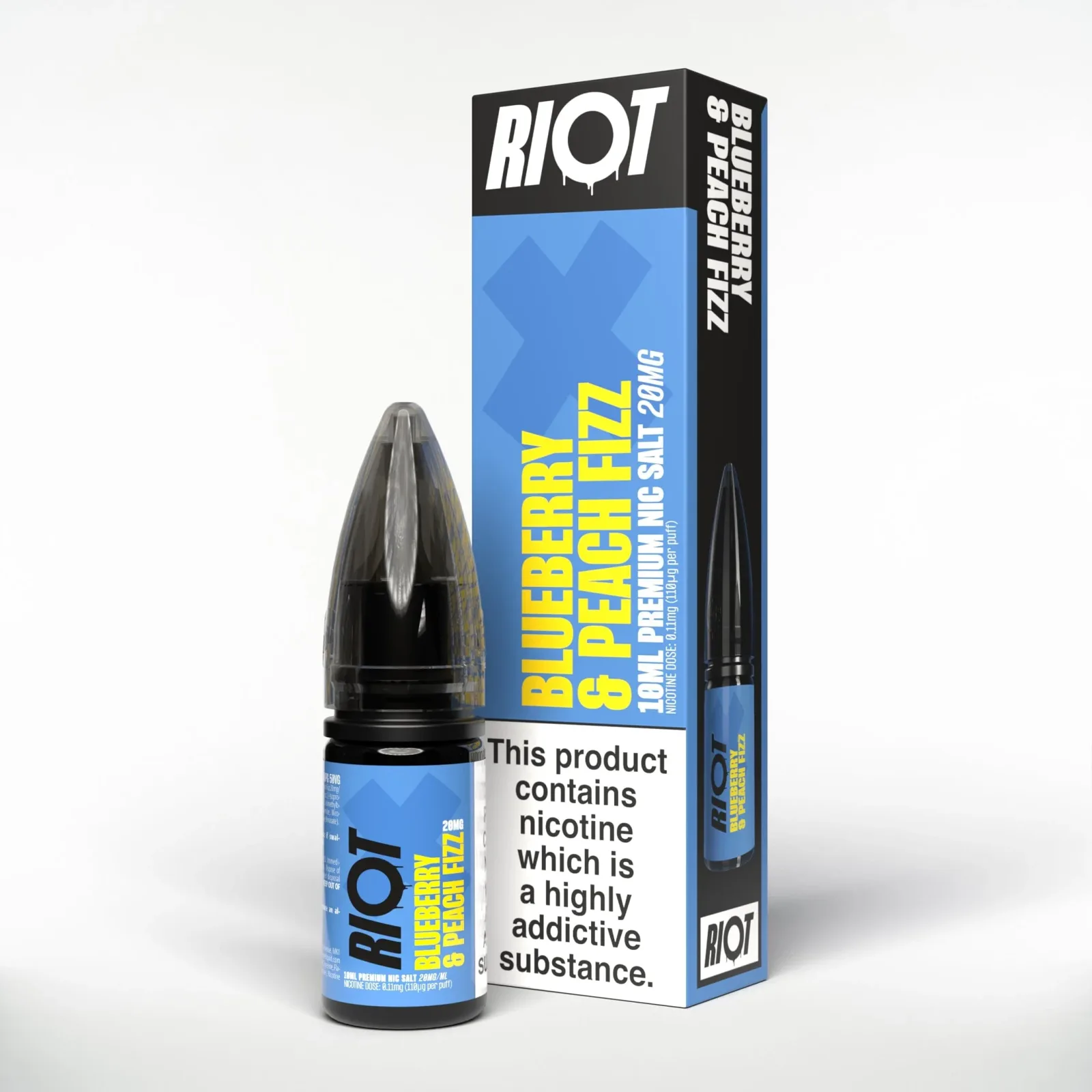 Blueberry & Peach Fizz Nic Salt By Riot X