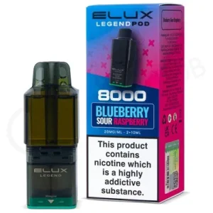 Blueberry Sour Raspberry Elux Legend 8000 Prefilled Pod