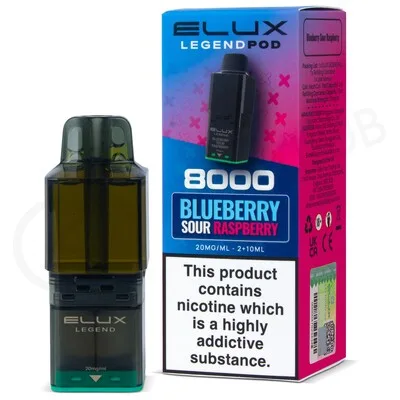 Blueberry Sour Raspberry Elux Legend 8000 Prefilled Pod