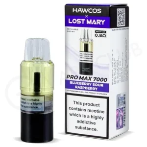 Blueberry Sour Raspberry Hawcos x Lost Mary Pro Max 7000 Refill Pack