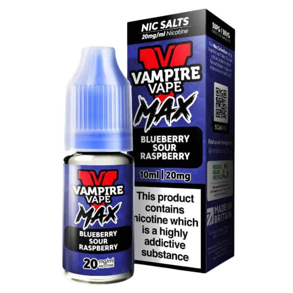 Blueberry Sour Raspberry VV Max Nic Salt E-Liquid by Vampire Vape (10ml)