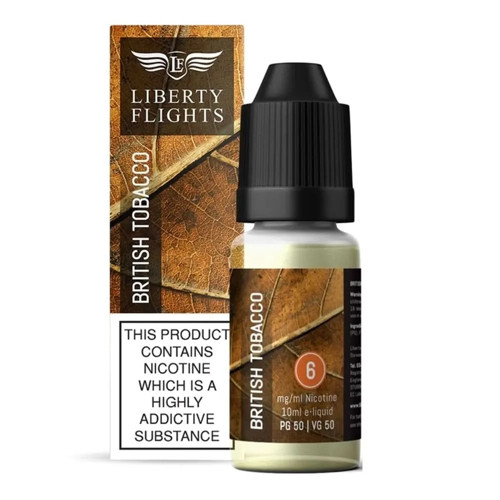 British Tobacco E-Liquid by Liberty Flights (10ml)
