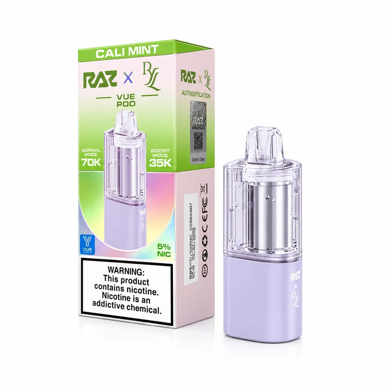 Cali Mint - RAZ x RYL Vue 70k Disposable Pod