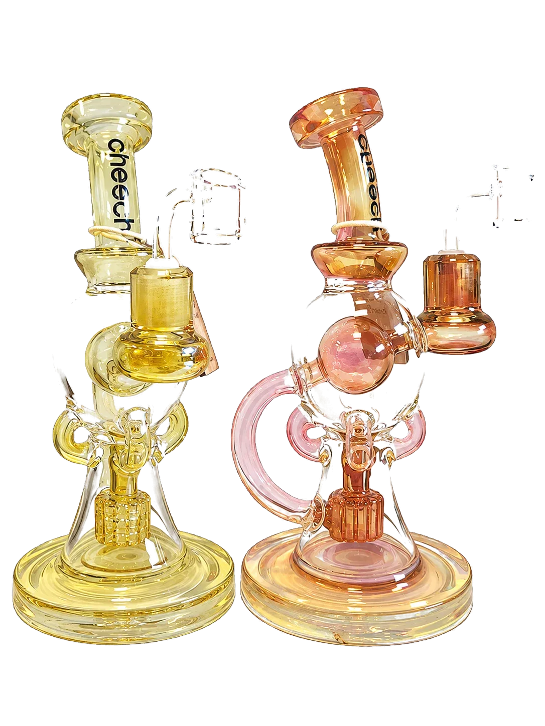 Cheech Glass 8" Fumed Recycler Rig