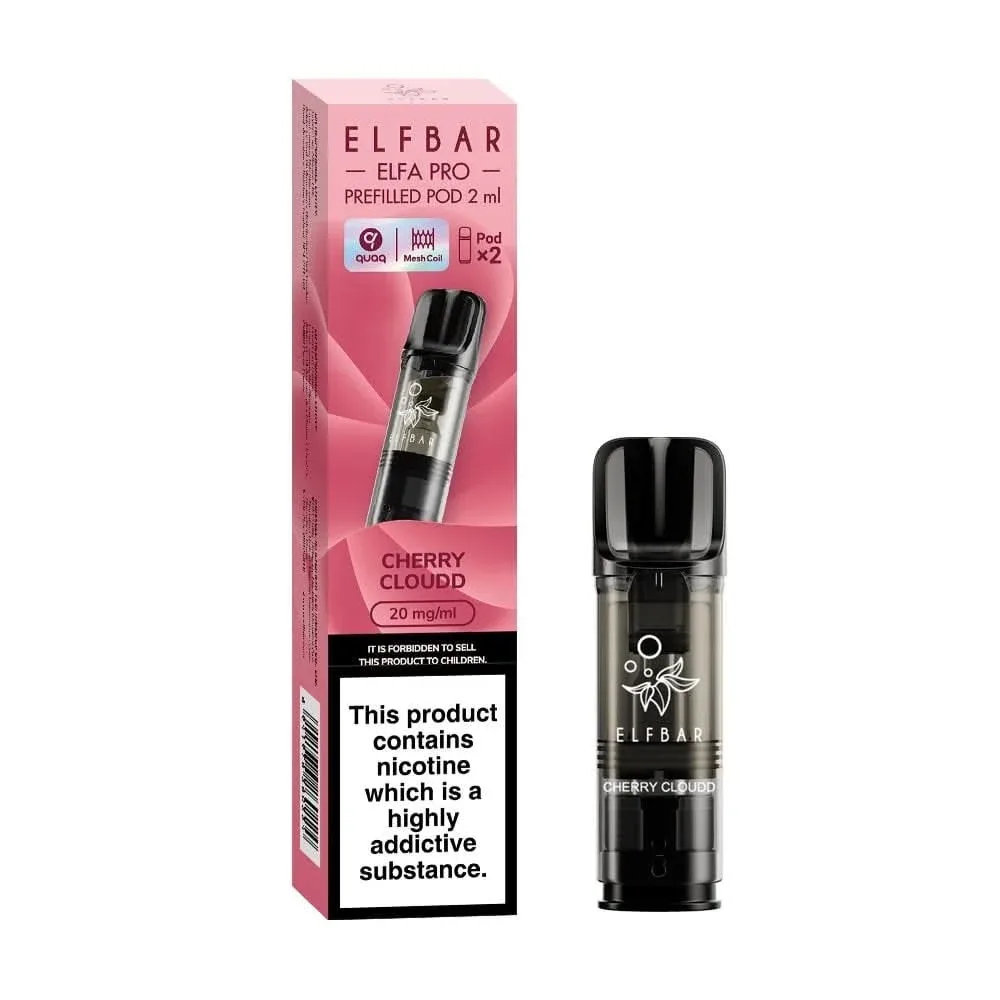 Cherry Cloudd (Cherry Candy) Prefilled Pods Elfa PRO Series by Elf Bar (2 x 2ml)