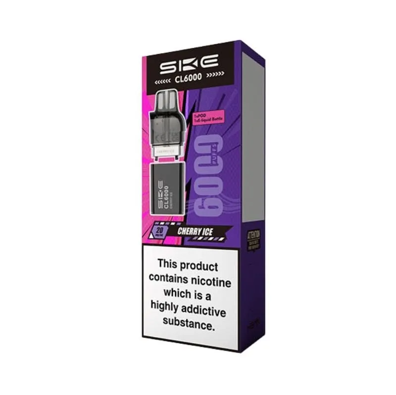 Cherry Ice CL6000 Prefilled Pods by SKE Crystal (2ml + 10ml)