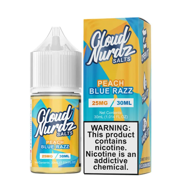 CLOUD NURDZ - Peach Blue Raspberry Salt 30ml