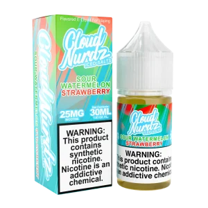 Cloud Nurdz Salts 30ml – Sour Watermelon Strawberry Iced