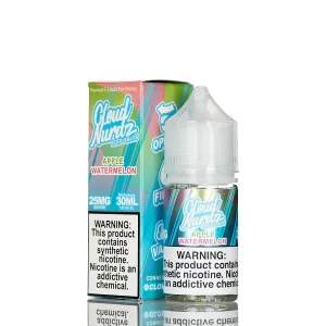 Cloud Nurdz Salts E-Liquid – Watermelon Apple Iced – 30mL