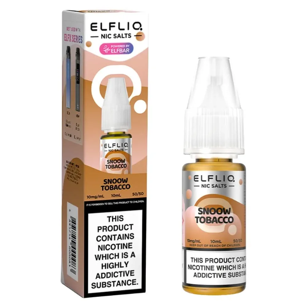 Cream Tobacco (Snoow Tobacco) Nic Salt E-Liquid by Elf Bar Elfliq (10ml)