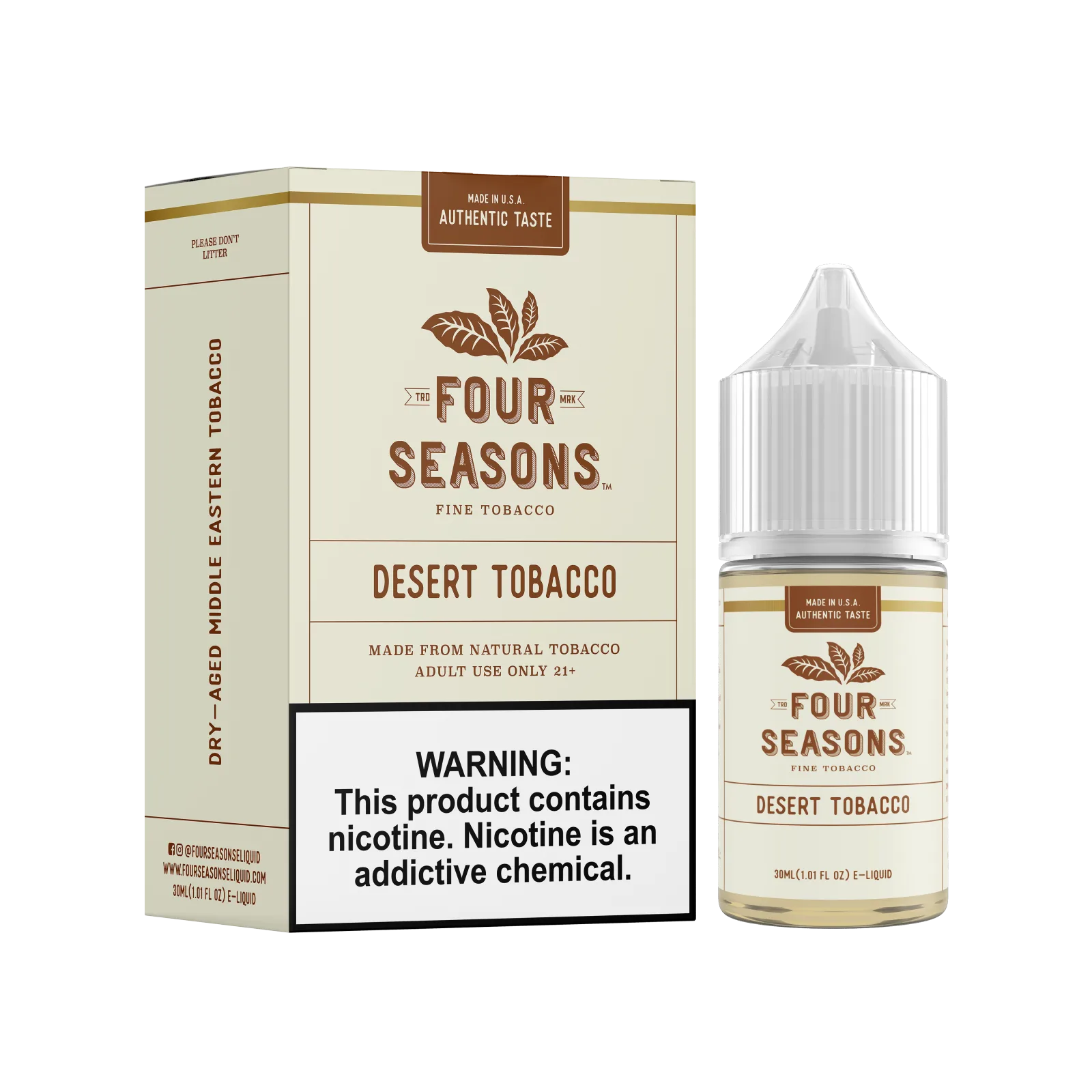 Desert Tobacco Four Seasons Salts 30mL (Freebase)