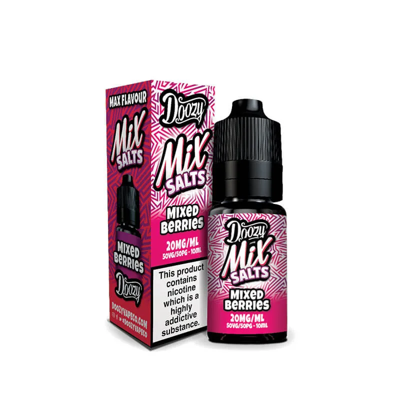 Doozy Vape Co Mix Salts Mixed Berries 10ml Nic Salt E-Liquid - Image 2