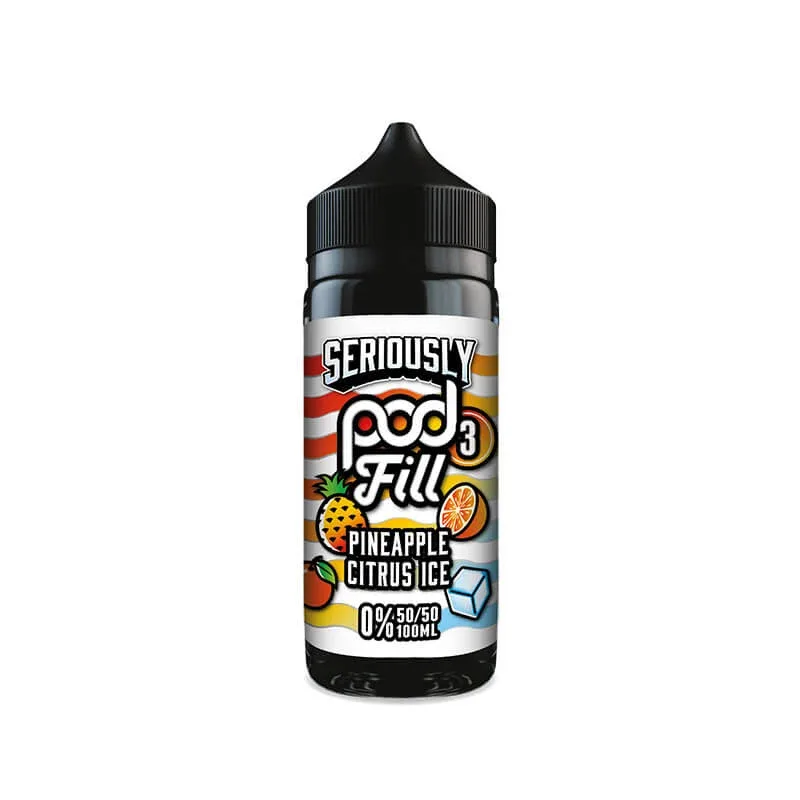 Doozy Vape Co Seriously Pod Fill 3 Pineapple Citrus Ice 100ml Shortfill E-Liquid