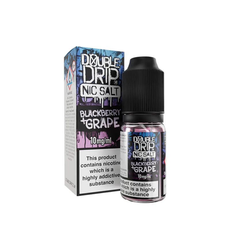 Double Drip Blackberry & Grape Nic Salt 10ml - Image 2