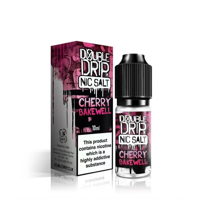 Double Drip Cherry Bakewell Nic Salts E Liquid 10ml - Image 2