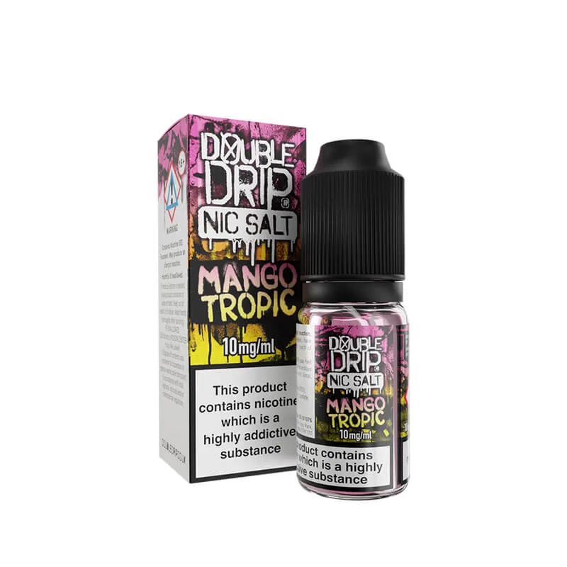 Double Drip Mango Tropic Nic Salt E-Liquid 10ml - Image 2