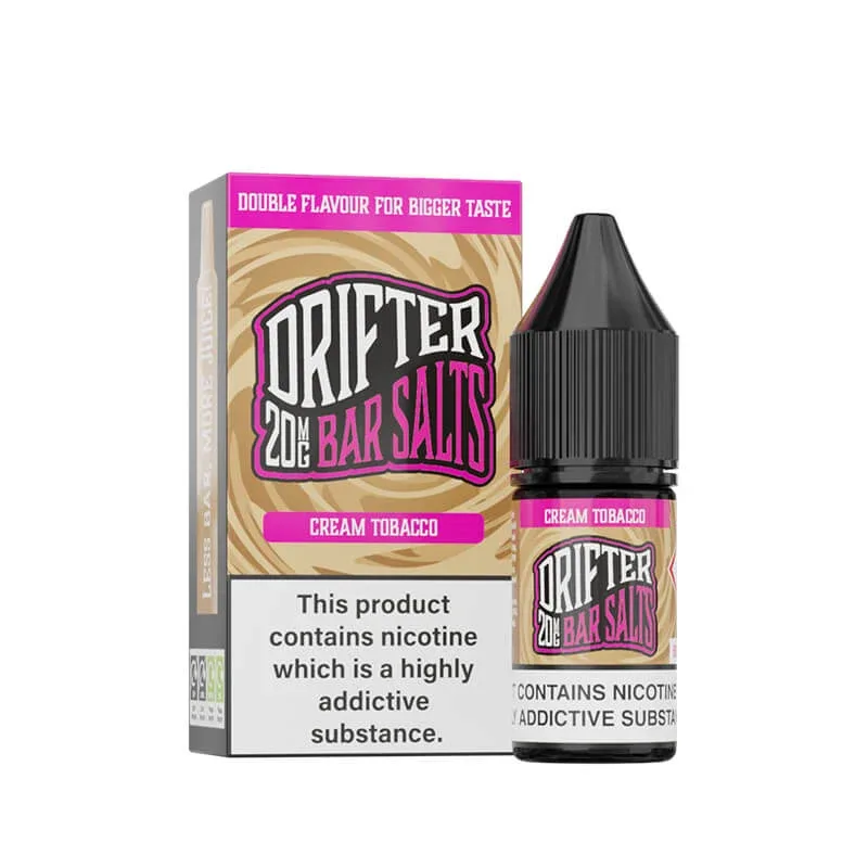 Drifter Bar Salts Cream Tobacco 10ml Nic Salt E-Liquid - Image 2