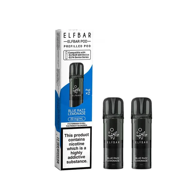Elf Bar 600 Blue Razz Lemonade Prefilled Vape Pods 20mg - 2PK