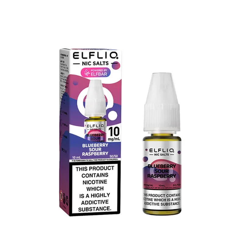 Elf Bar ElfLiq Blueberry Sour Raspberry Nic Salt E-Liquid - Image 2
